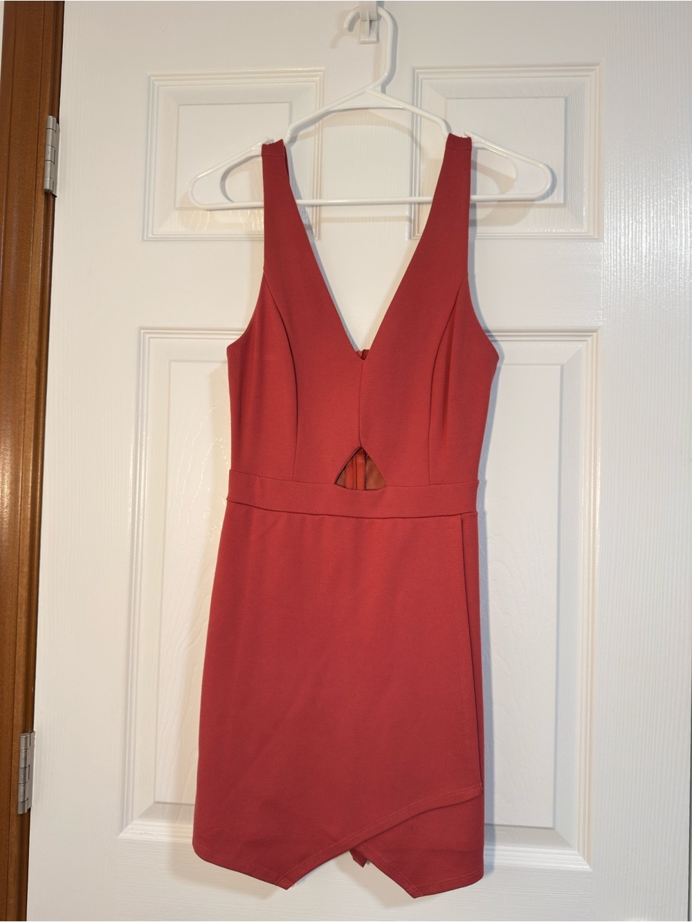 Soprano Coral Cutout V-Neck Romper